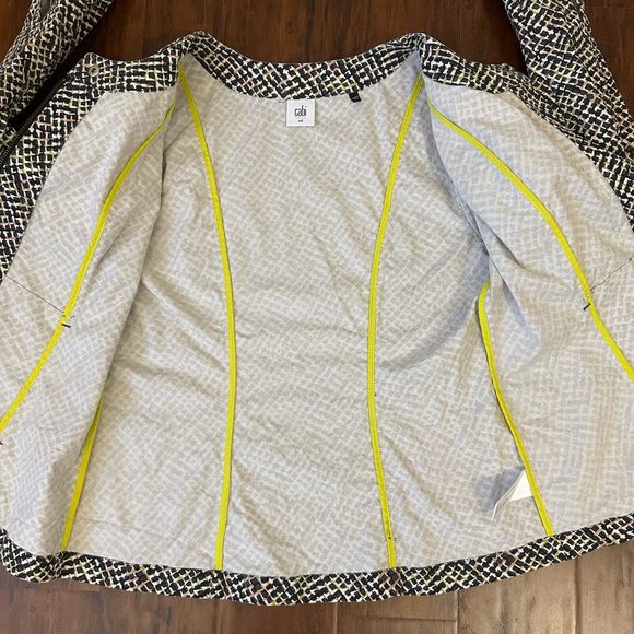 CAbi #5099 Full Zip Cliffside Moto Style Jacket Multicolor Abstract Print - Picture 4 of 8